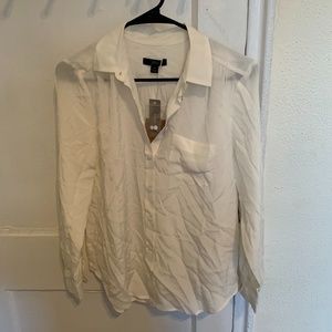 J.Crew White Silk Blouse